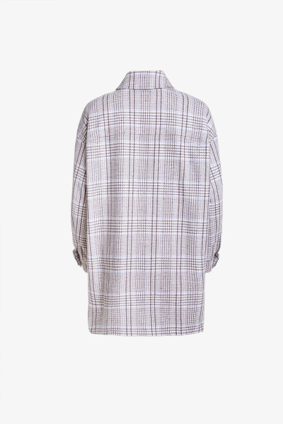 Пальто на каждый день из текстиля Elema 6-12041-1-170 голубая_клетка - фото 6