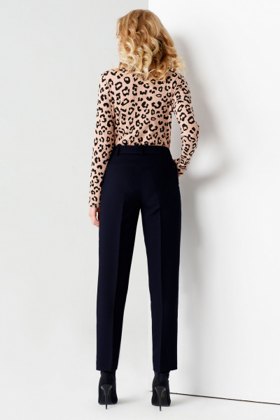 Брюки со стрелками из текстиля для деловых образов Панда 54260w синий - фото 2