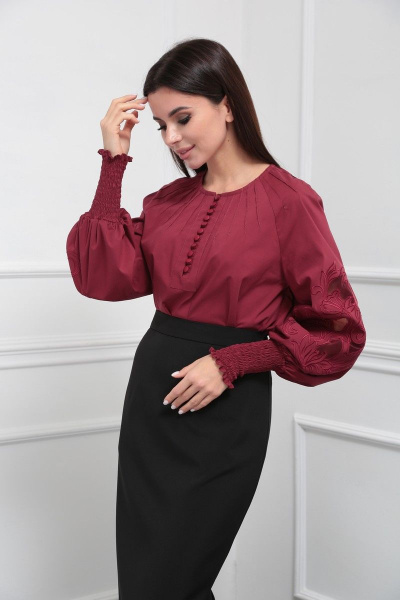 Блуза SandyNa 130413 винный - фото 5