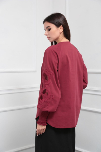 Блуза SandyNa 130413 винный - фото 7