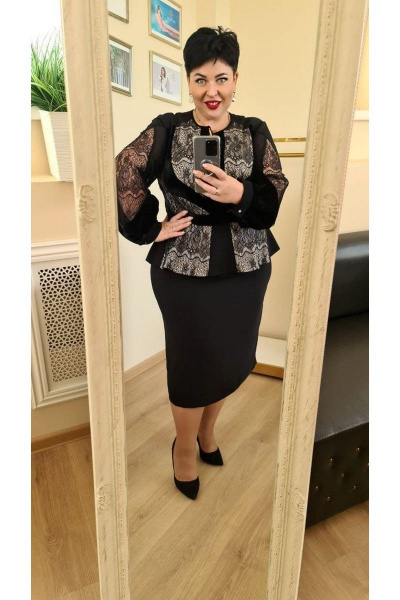 Платье Vittoria Queen 15583 черный - фото 6