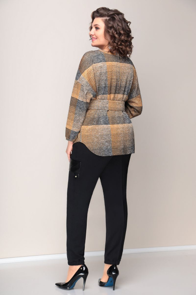 Брюки, свитшот VOLNA 1217 горчично-желтый,черный - фото 4