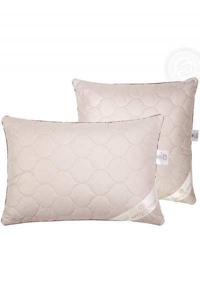 Подушка 68x68 верблюжья шерсть тик с съёмным чехлом АРТПОСТЕЛЬ 1031 - фото 2