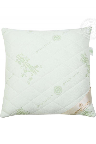 Подушка 68х68 трикотаж бамбук с кантом и пухом АРТПОСТЕЛЬ 1081 - фото 1