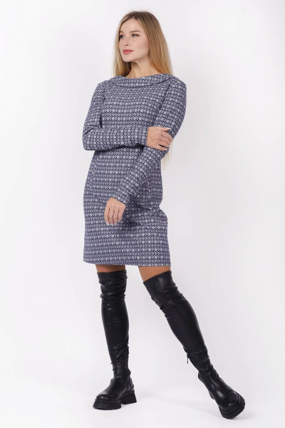 Платье прямого силуэта с кулиской и накладными карманами Mita ЖМ806а - фото 1