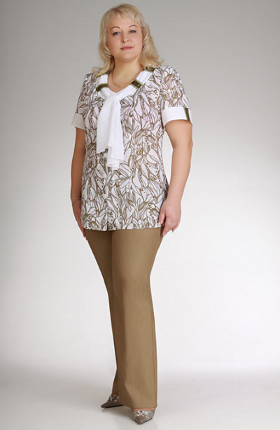 Брюки и туника свободные из ткани с начёсом NeoTex 0080 - фото 1