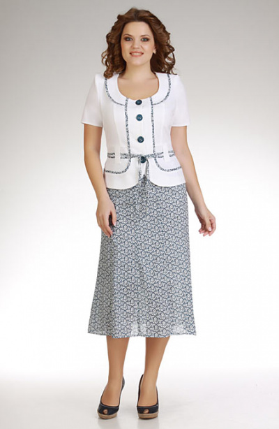 Жакет и юбка классического стиля из ткани NeoTex 0988 - фото 1