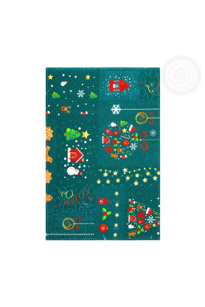 Зеленое полотенце 45х60 из рогожки  волшебные истории АРТПОСТЕЛЬ НЗ_ПКР45.60 волшебные_истории - фото 2