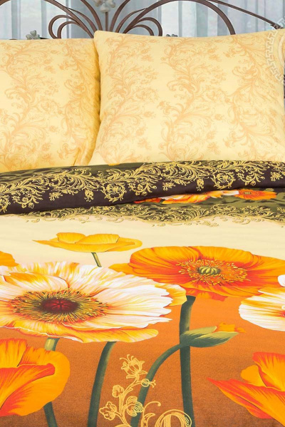 Наволочка, пододеяльник, простыня АРТПОСТЕЛЬ 500 янтарные_маки - фото 2