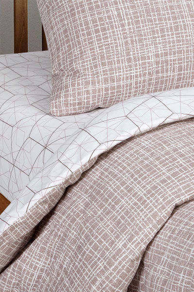 Двухспальный комплект из поплина с простынёй на резинке АРТПОСТЕЛЬ 931 кардинал - фото 6