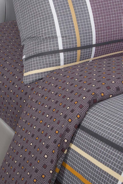 Постельное белье из поплина 2-спальный комплект с карманами АРТПОСТЕЛЬ 900 джентльмен - фото 3