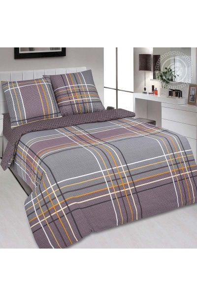 Постельное белье из поплина 2-спальный комплект с карманами АРТПОСТЕЛЬ 900 джентльмен - фото 1