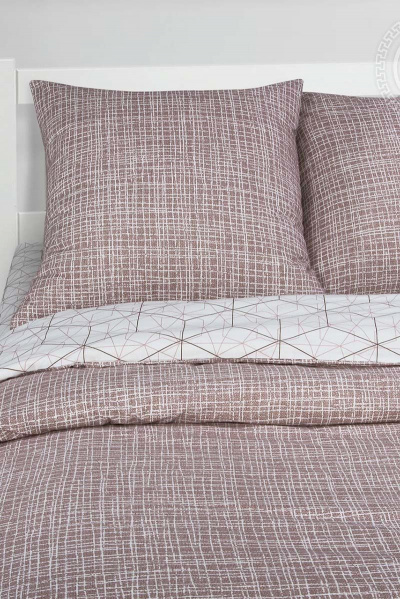 Постельное белье из поплина 2-спальный евро с карманами АРТПОСТЕЛЬ 914 кардинал - фото 2