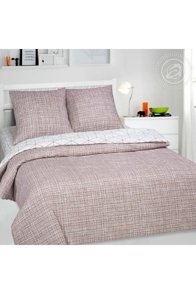 Постельное белье из поплина 2-спальный евро с карманами АРТПОСТЕЛЬ 914 кардинал - фото 1