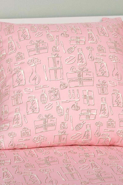 Поплинный комплект постельного белья 2-спальный Евро Розовый АРТПОСТЕЛЬ 912 стиляги - фото 3