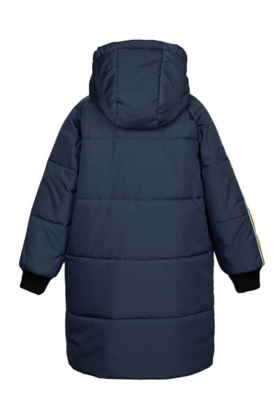 Зимняя куртка на синтепоне с вышивкой и карманами Bell Bimbo 193025 т.синий - фото 2