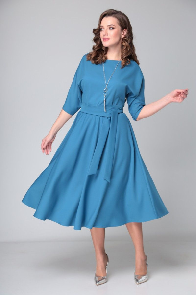 Платье T&N 7073 синяя_сталь - фото 1