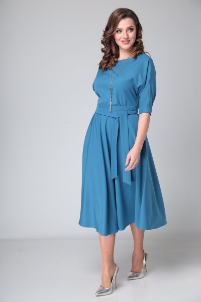 Платье T&N 7073 синяя_сталь - фото 7