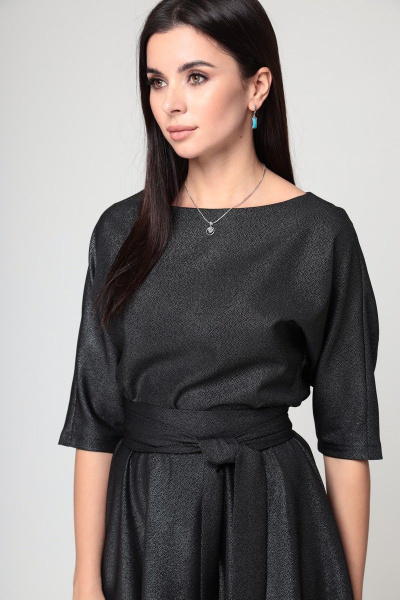 Платье T&N 7152 черный-серебро - фото 2