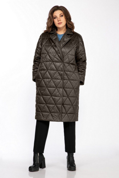 Пальто Ольга Стиль С-732 кофе - фото 1
