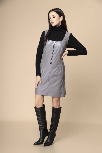 Джемпер, сарафан Romanovich Style 2-2225 черный/светлая_сирень - фото 2