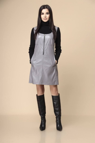 Джемпер, сарафан Romanovich Style 2-2225 черный/светлая_сирень - фото 1