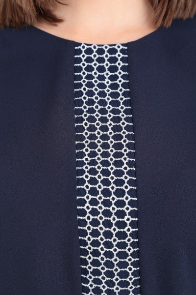 Блуза Ксения Стиль 1958 темно-синий - фото 4