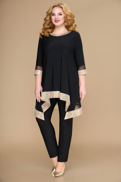 Брюки, туника Svetlana-Style 1488 черный+светлый - фото 2