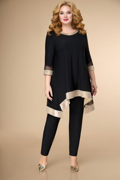 Брюки, туника Svetlana-Style 1488 черный+светлый - фото 1