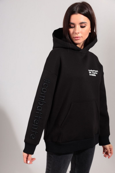 Худи HIT 0208 чёрный - фото 2