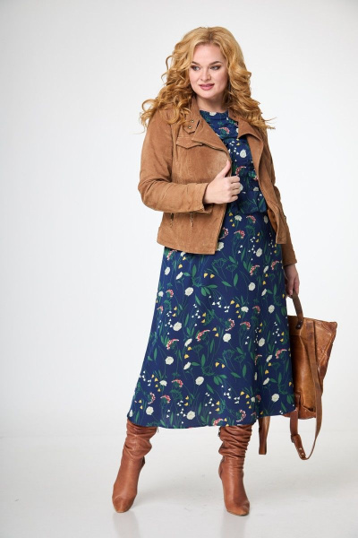 Платье Anelli 1097 синий - фото 3