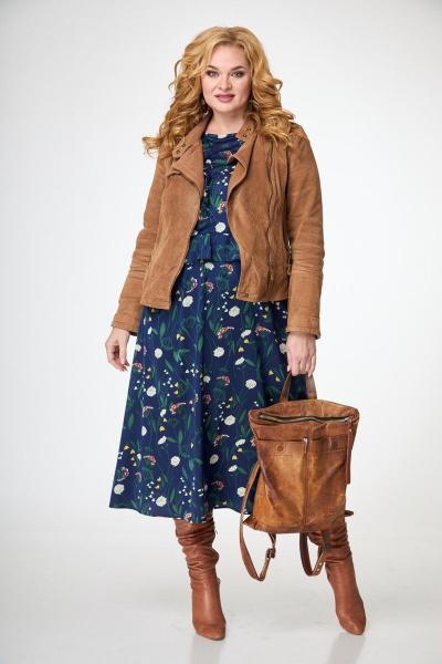 Платье Anelli 1097 синий - фото 2