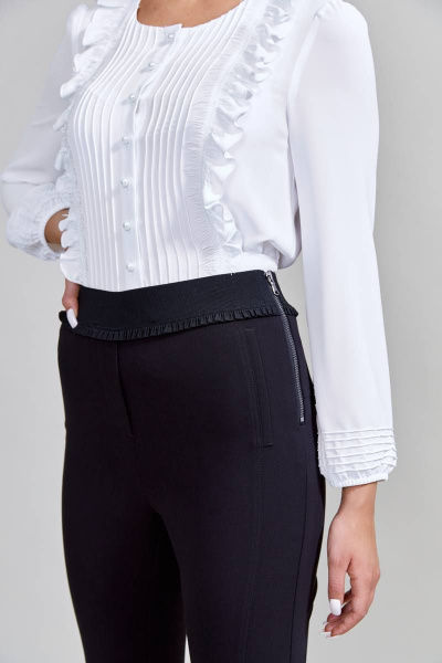 Блуза Teffi Style L-1471 молочный - фото 4