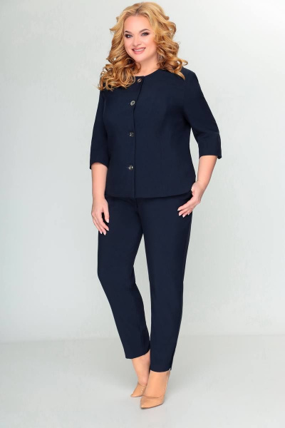 Брюки, жакет Swallow 388 темно-синий - фото 2