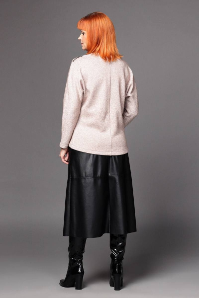 Юбка трапеция из экокожи с потайной молнией Соджи 520 черный - фото 6