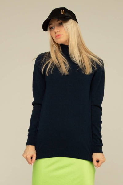 Свитер прямой oversize хлопок демисезон Romgil 229ТЗ (170)синий - фото 1