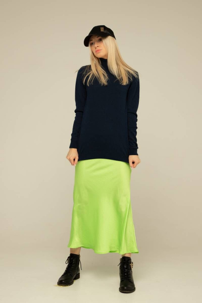 Свитер прямой oversize хлопок демисезон Romgil 229ТЗ (170)синий - фото 4