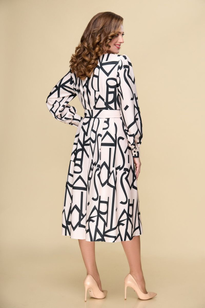 Платье DaLi 3559 крем-чёрный - фото 3