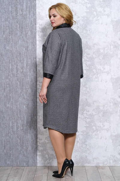 Платье Медея и К 2066 серо-черный - фото 4