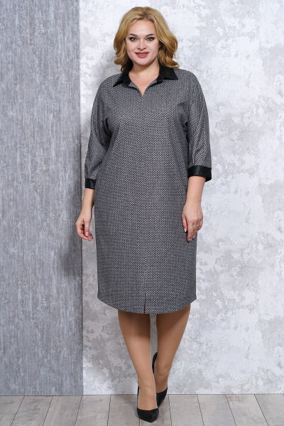 Платье Медея и К 2066 серо-черный - фото 5