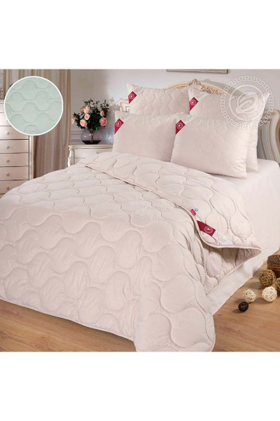 Одеяло 2-спальное из хлопка и верблюжьей шерсти АРТПОСТЕЛЬ 2375 - фото 1