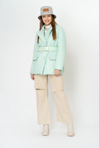 Демисезонная куртка из плащёвой ткани бирюзового цвета Elema 4-10779-1-170 ментол - фото 1