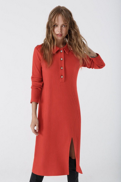 Платье PiRS 3426 алый - фото 1