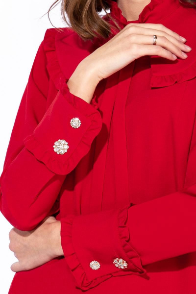 Платье Olegran 3831 красный - фото 2