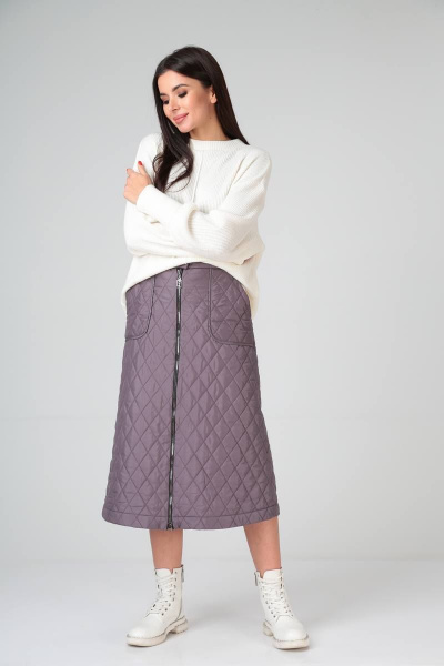 Стёганая юбка на утеплителе с расклешением TVIN 4014 - фото 3