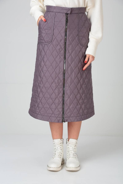 Стёганая юбка на утеплителе с расклешением TVIN 4014 - фото 8