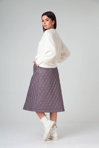 Стёганая юбка на утеплителе с расклешением TVIN 4014 - фото 5