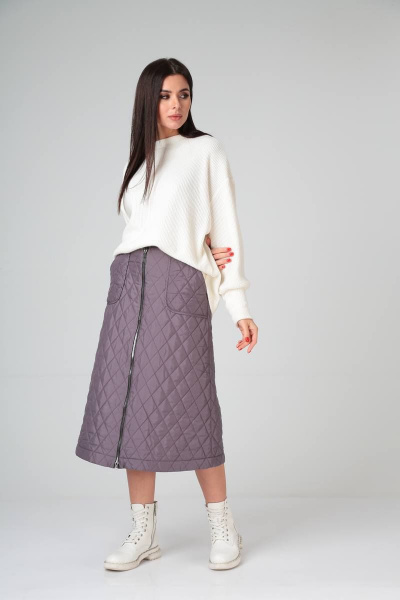 Стёганая юбка на утеплителе с расклешением TVIN 4014 - фото 4