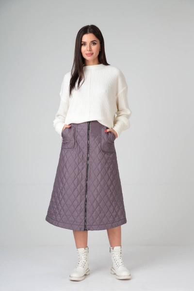Стёганая юбка на утеплителе с расклешением TVIN 4014 - фото 2