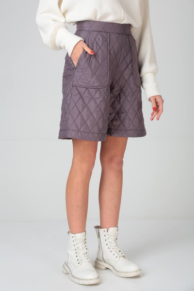 Стёганые женские шорты на утеплителе с высокой посадкой TVIN 4015 - фото 6